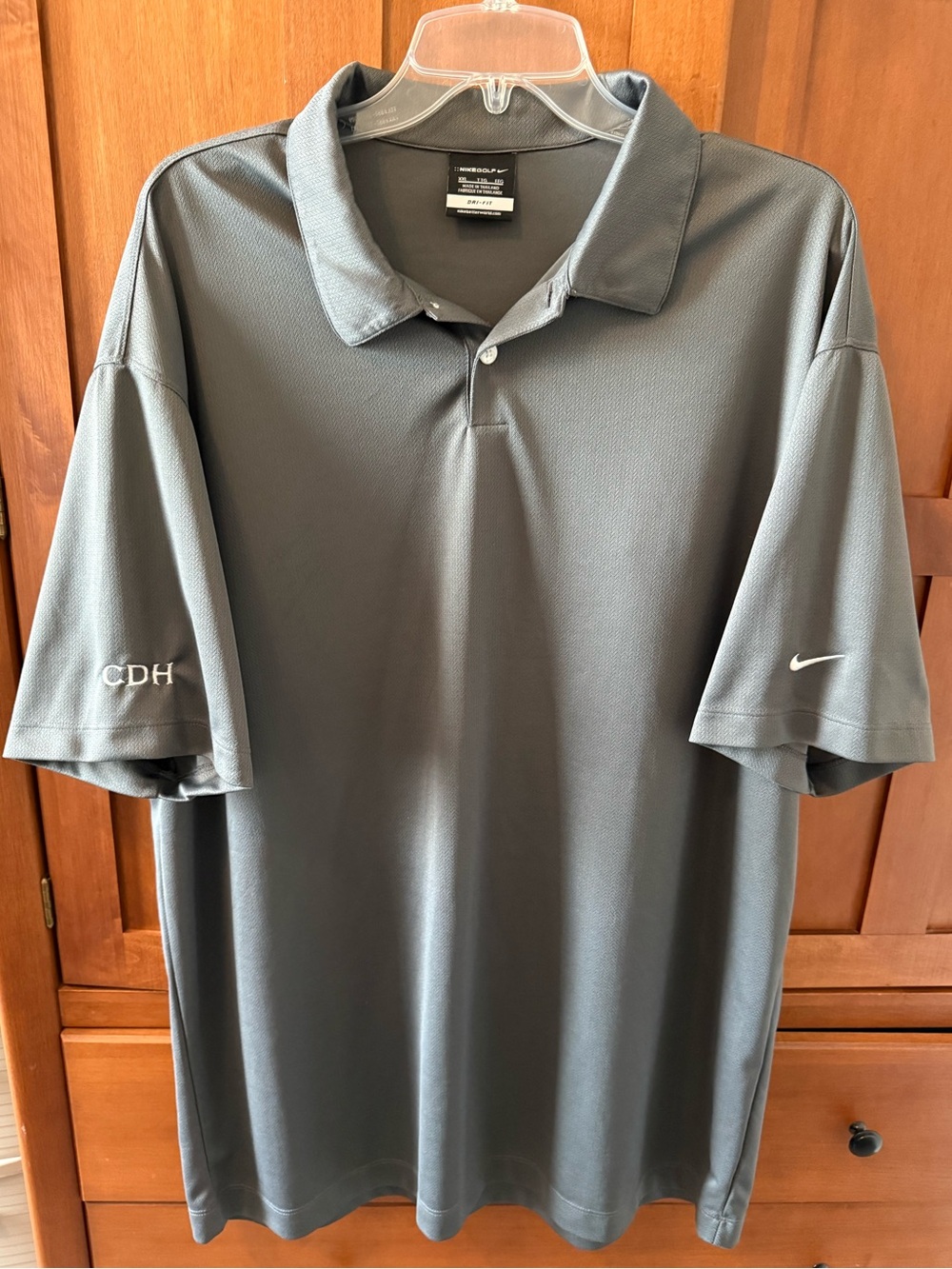 Nike Golf Men's Dri-FIT Short Sleeve Polo Shirt - Size XXL Dark Grey Embroidered